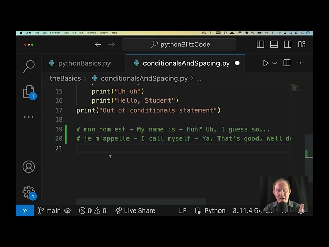 Introduction to Python #11 - Why does Python force me to indent/space a certain way?