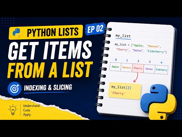 Learning Python | EP 02 | Accessing List Items