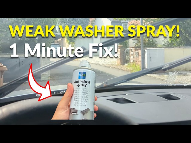 Windshield Washer Nozzle Not Spraying? QUICK FIX IN LESS THAN A MINUTE!