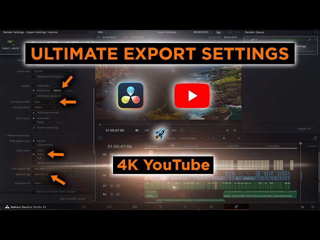 The Best EXPORT SETTINGS for YouTube (DaVinci Resolve Tutorial)