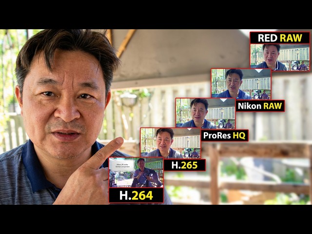 Nikon ZR Video Codec Comparison RED Raw vs Nikon Raw vs ProRes HQ vs H265 vs H264 codec #nikonzr