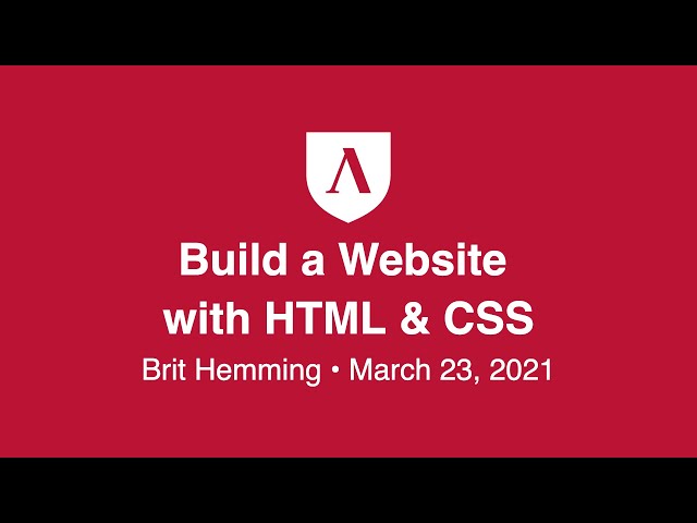Build a website in an hour with HTML and CSS