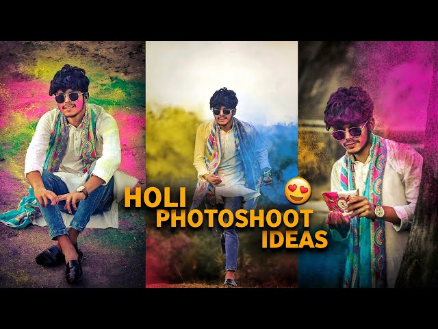 Holi Special Photoshoot Poses Ideas || Happy Holi 2023 - Ghaus Editz