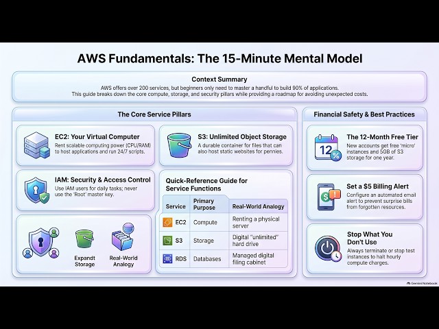 AWS for Beginners: Learn EC2, S3, IAM & RDS in One Video | AWS Fundamentals