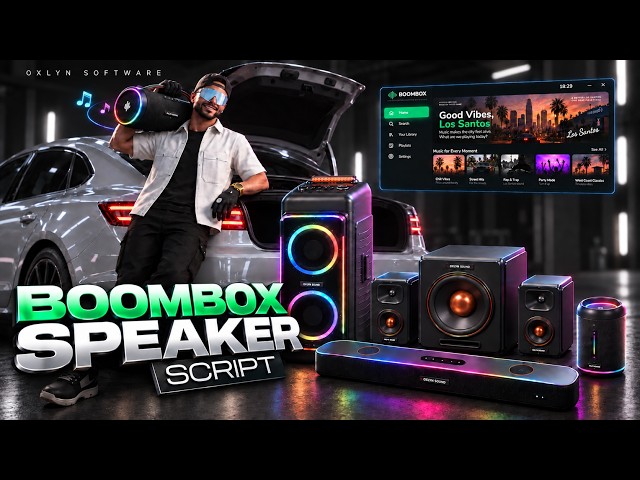 FiveM Boombox Script – 5 Speakers, Car Radio & Real 3D Audio [STANDALONE]