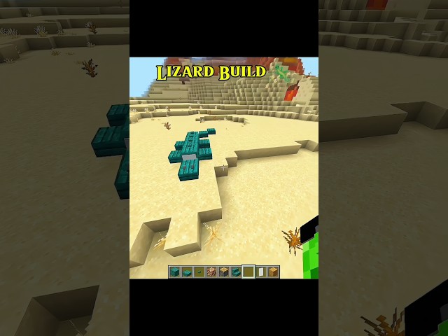 Lizard Build in Minecraft 🦎. #minecraft #gaming #glitchgarrongaming #shorts