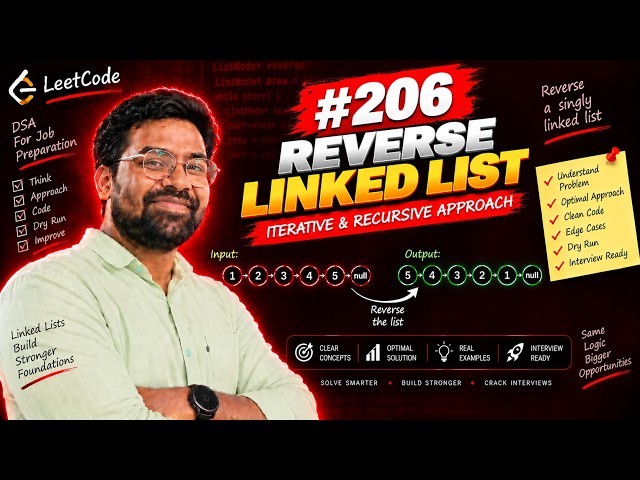 206. Reverse Linked List | LeetCode | Java Solution | Linked List DSA | Coding Interview