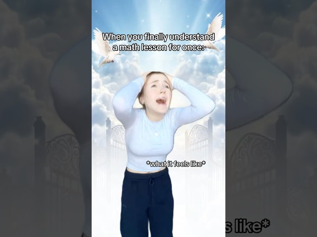 When you finally understand a math lesson for once #comedy #skit #relatable #pov