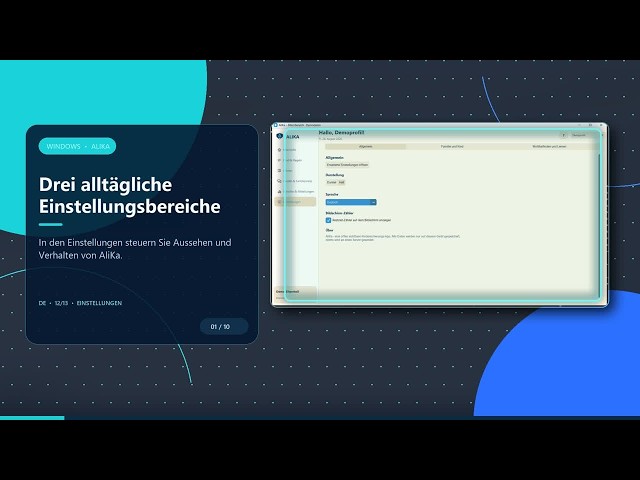 [DE] 12/13 — Einstellungen, Profile und Schutz | AliKa Windows