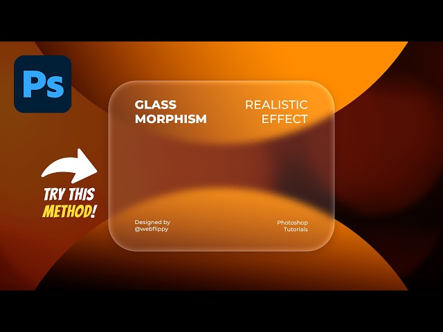 How to Create Glass Morphism Effect in Photoshop | Glass Effect Photoshop