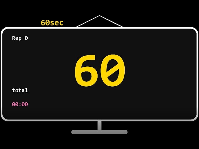 [Timer]60 Sec (1 Min) 1 Hour Loop Timer - One Minute Pomodoro, Gaming & Workout