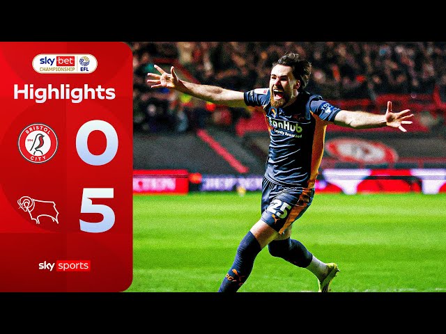 Derby run RIOT and hit Robins for FIVE 🔥 | Bristol City 0-5 Derby County | EFL Highlights