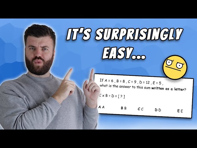 Maths in Verbal Reasoning?? How to solve 'algebra' style questions
