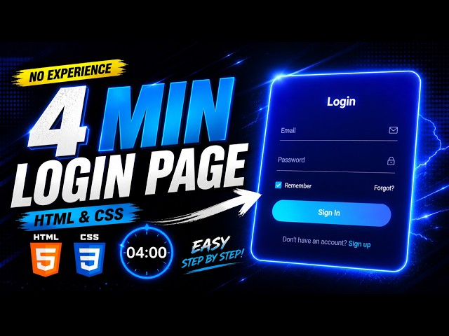 Stunning Glassmorphism Login Panel with HTML & CSS