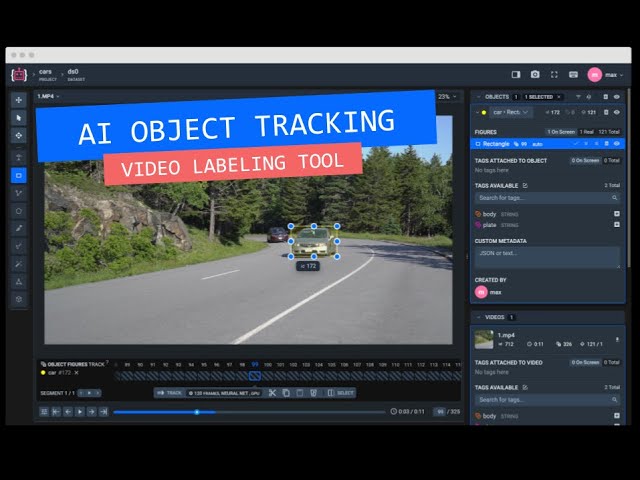 Video annotation tool with AI object tracking