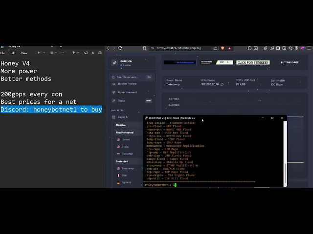 HONEY C2 DDOS BEST C2/BOTNET/API 2026 | L4 & L7 | BEST BYPASS