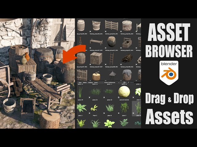 How To Use The Asset Browser in Blender (Free Assets)