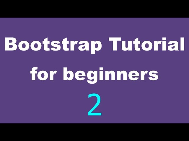 Bootstrap Tutorial for Beginners - 02 - Download and setup