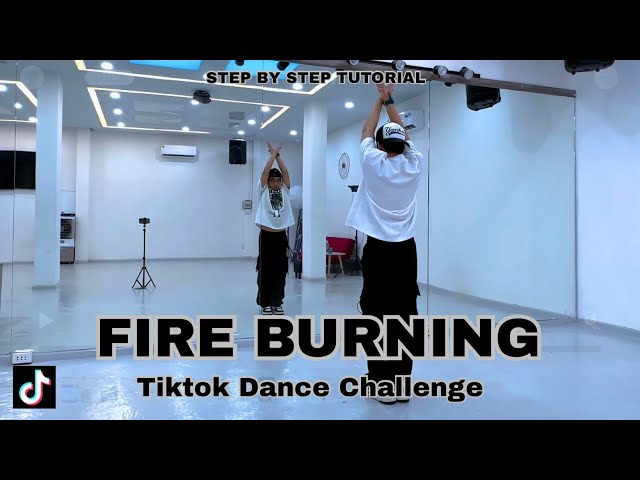 FIRE BURNING Dance Challenge | Step by step tutorial