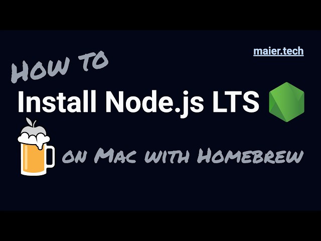 How to install Node.js LTS on Mac with Homebrew