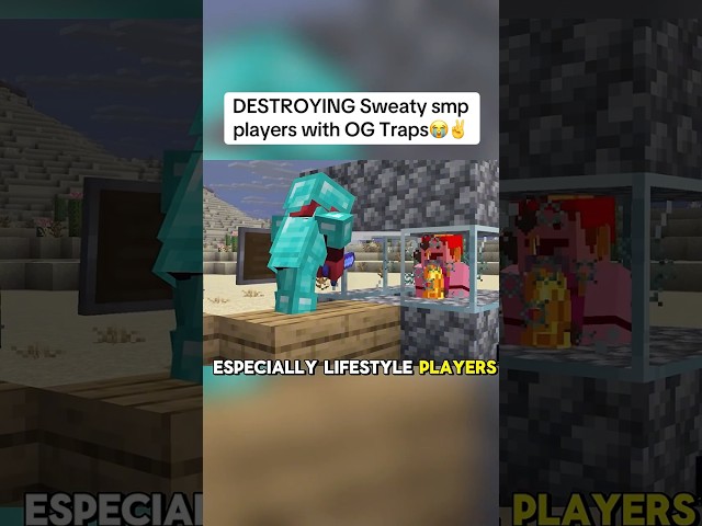 OUTPLAYING Sweaty smp players with this💀🥀🥀 #minecraft