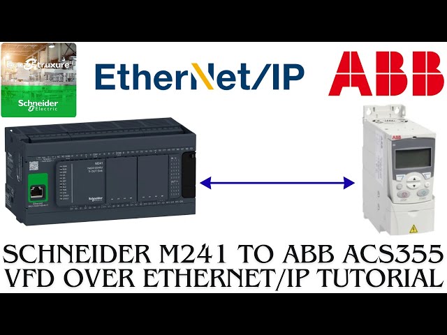 ABB ACS355 ethernet IP communication to Schneider m241 PLC