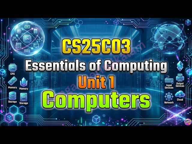 CS25C03 Essentials of Computing Unit 1: Computers | Anna University Regulation 2025|Full Explanation