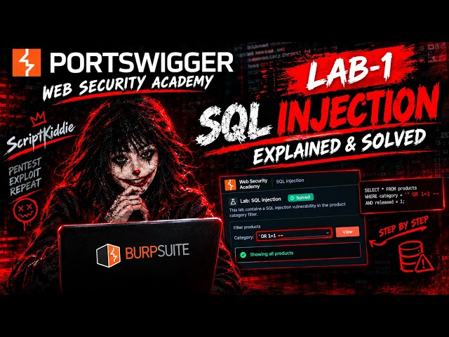 PortSwigger SQL Injection Lab 1 | WHERE Clause SQL Injection | Explained & Solved