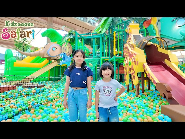 Main Perosotan, Mandi Bola, Ayunan di Playground Binatang Kidzooona Safari