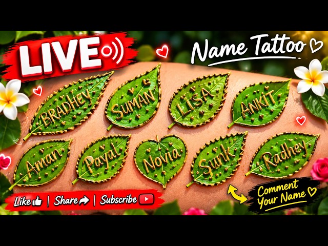 Cute Subscribers Name Mahendi Tattoo Design 💓💓02
