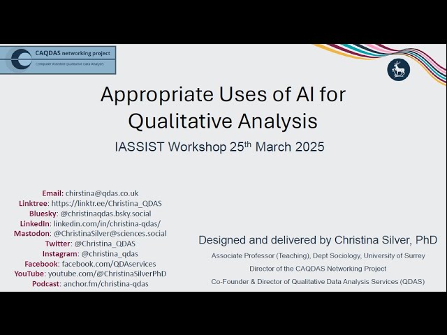 Appropriate Uses of AI for Qualitative Analysis
