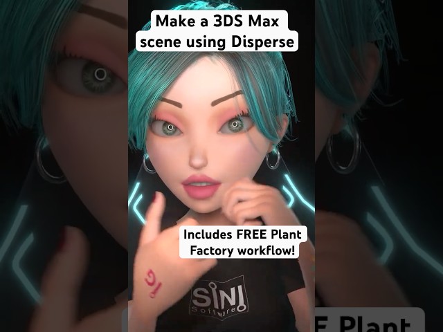 Create a Disperse shrooms 3ds Max scene