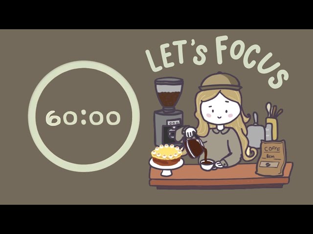 Coffee Shop Pomodoro | ADHD | Let's get focused! ♡ #pomodoro #studywithme #studymusic