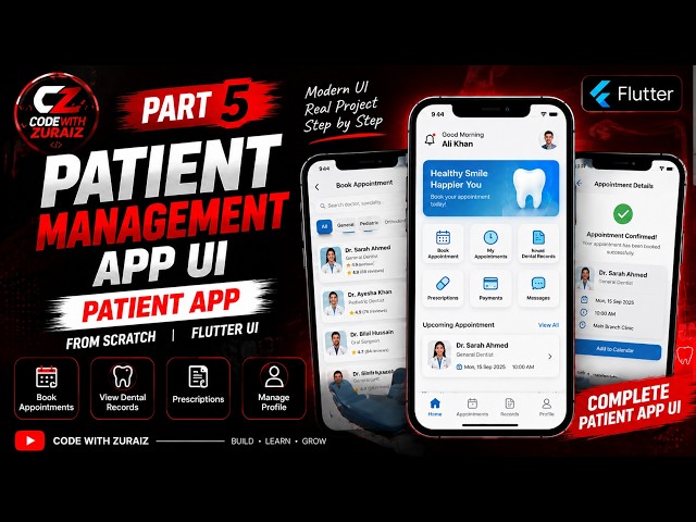 Building A Patient  App UI From Scratch Dentist Management system  PART 5 | Patient App UI 🦷