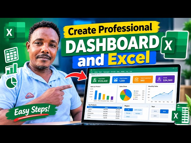 How to Create a Professional Dashboard in Excel | Step-by-Step Tutorial*