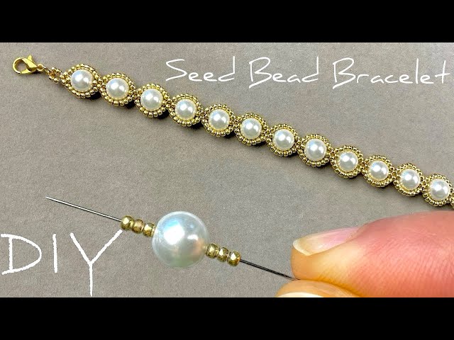 DIY Seed Bead Bracelet: Pearl Bracelet Tutorial: Beading for Beginners
