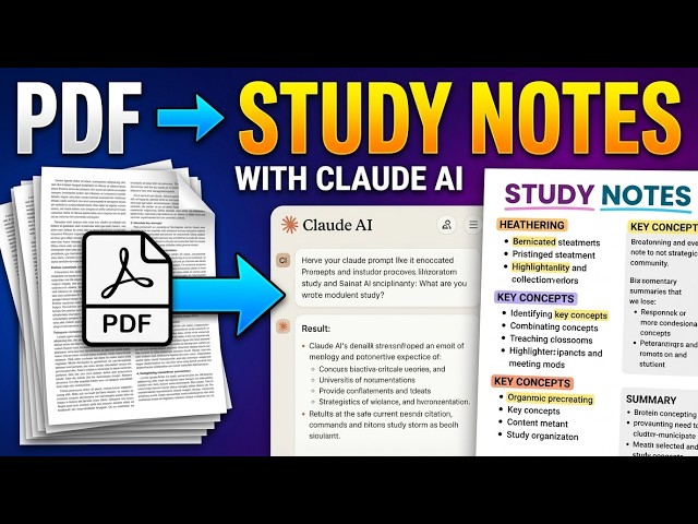 How to Turn a PDF Into Study Notes with Claude AI | Step by Step for Beginners (2026)