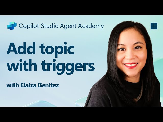Add a new topic with trigger and nodes