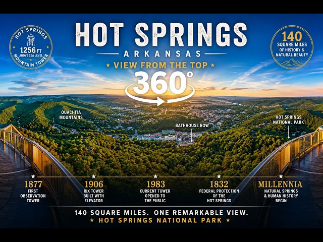 Hot Springs Mountain Tower | View From the Top — 360° | Hot Springs National Park, Arkansas