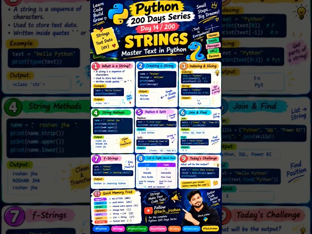 The Only Python String Methods You Actually Need 💻 #DataScience #Python #Data #IT