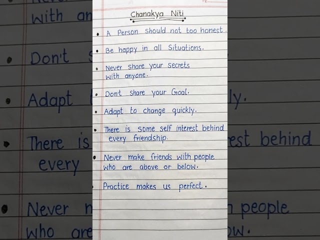 Chanakya niti