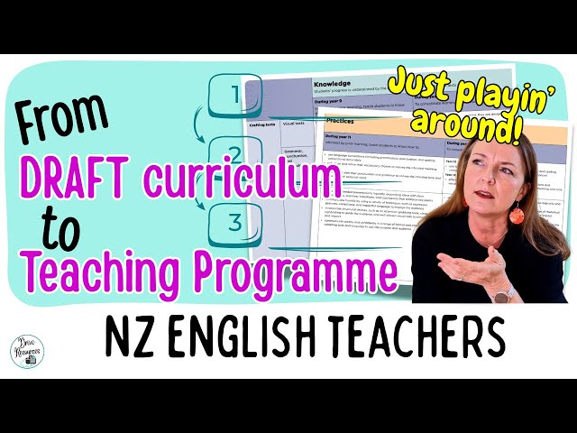 Playing around with the DRAFT NZ Curriculum document - from CURRICULUM DOC to TEACHING PROGRAMME