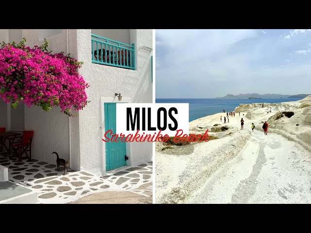 🇬🇷🌵MILOS:  exploring Sarakiniko Beach (Moon beach)  🏖️