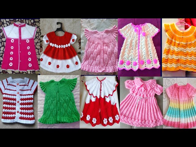 60 +  Baby Girl Woolen Frock, Cardigan & Vest Ideas | Cute Knitting Designs #knitting