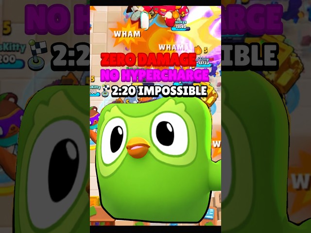Duolingo Mega Boss Impossible No Hit! #brawlstars #duolingo #nohit #zerodamage #shorts #fyp #viral