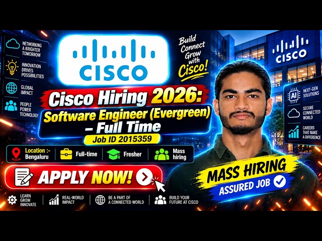 Cisco Jobs 2026: Software Engineer | 0 Years Experience | Bangalore