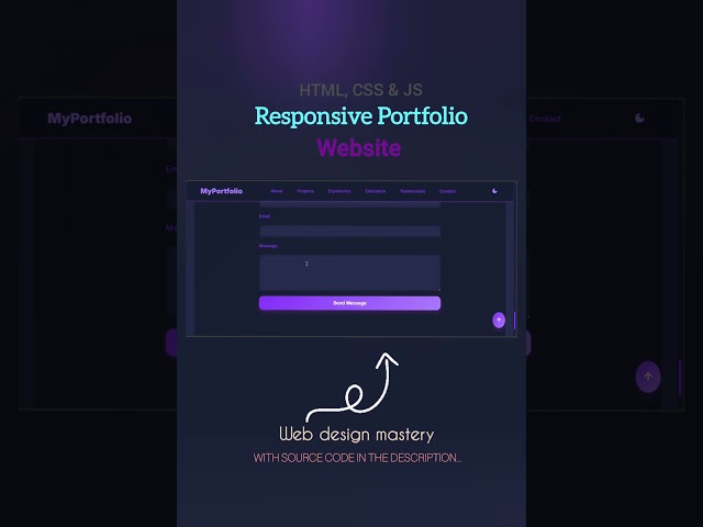 Personal Portfolio Website | Personal Portfolio Website Design using HTML CSS & JavaScript