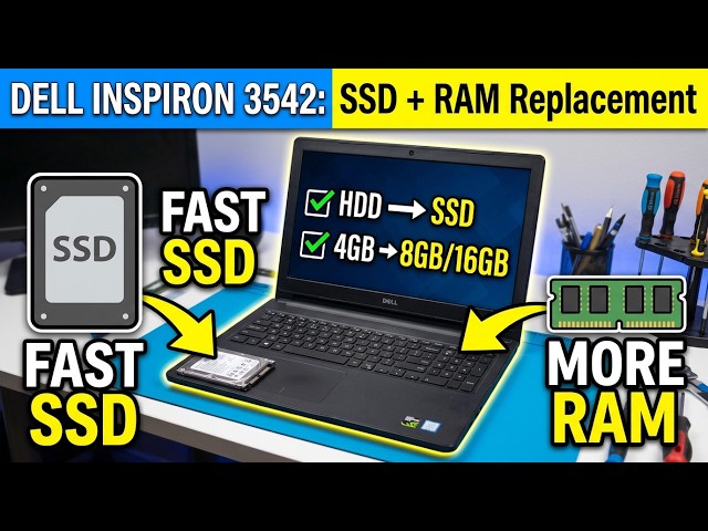 How to Speed Up Dell Inspiron 3542: SSD + RAM Replacement