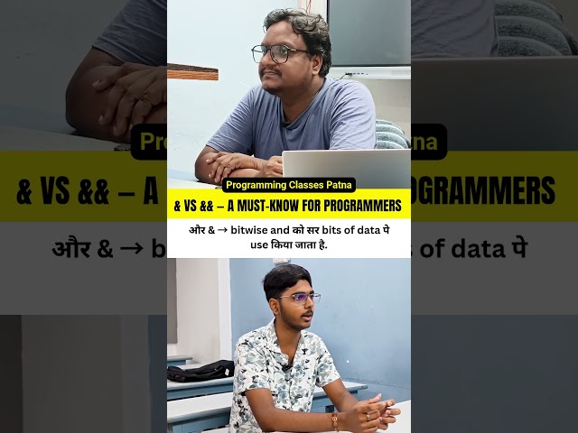 & vs && — Kya Aapko Dono Ka Difference Pata Hai? 🤔 | Programming Interview Question #shorts