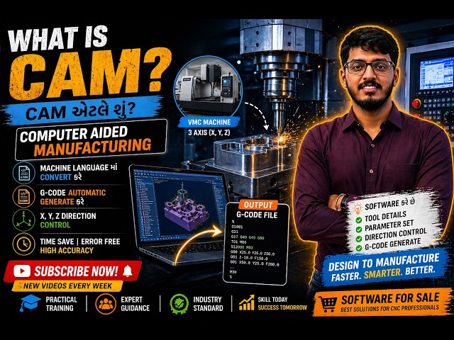 What is CAM? Complete CNC Programming Explained | Beginner Guide#CAM #CNC #CNCProgramming  #gcode